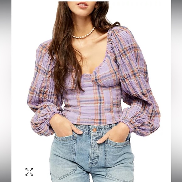Free People Tops - Free people cherry bomb madras blouse